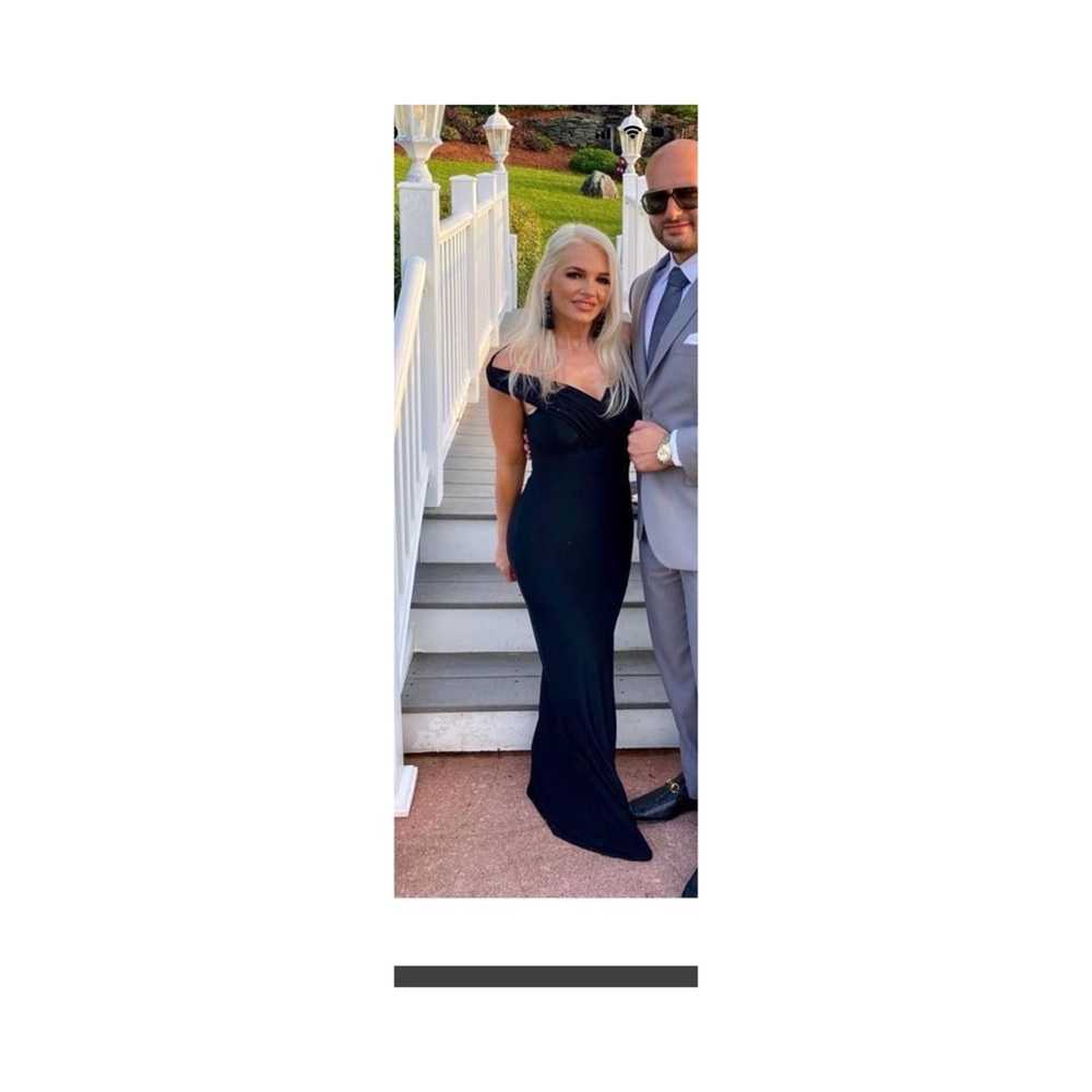 Black off the shoulder dress